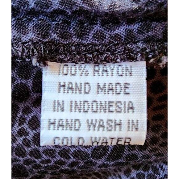 KHUSH Effortless Chic Lumiere Maxi Dress Blue Animal Print Small Double Slit - Picture 5 of 10